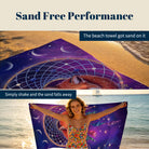 Mystical Cosmic Animal Beach Towel Quick Dry Spiritual Gift
