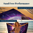 Mystical Cosmic Animal Beach Towel Quick Dry Spiritual Gift