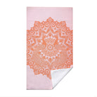 Coral Boho Mandala Beach Towel Peach Line Art Quick Dry Summer Gift