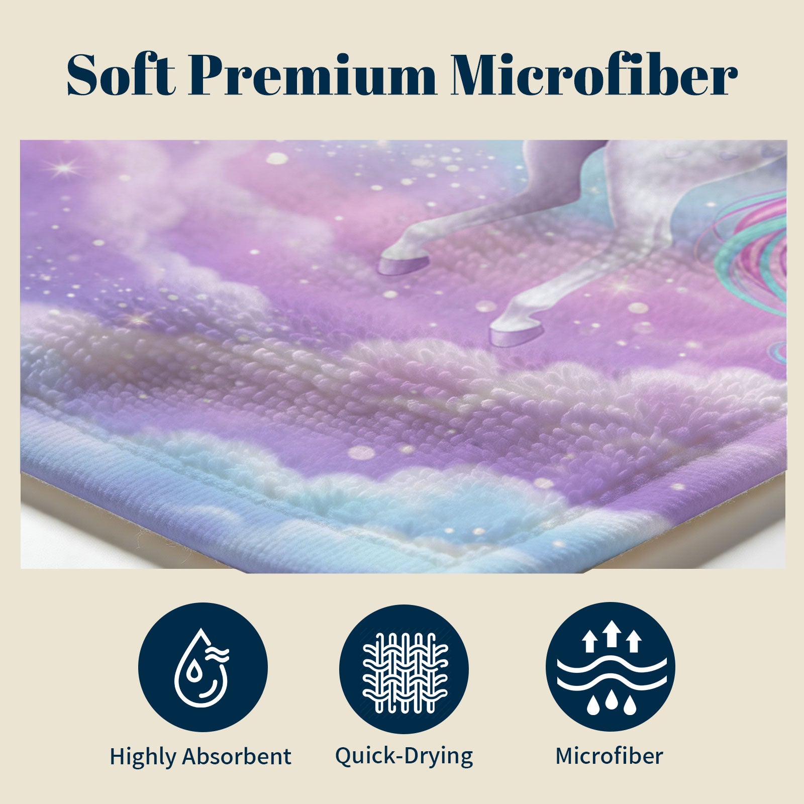 Dreamy Magic Beach Towel Fairy Tale Soft Quick Dry Summer Vacation Gift
