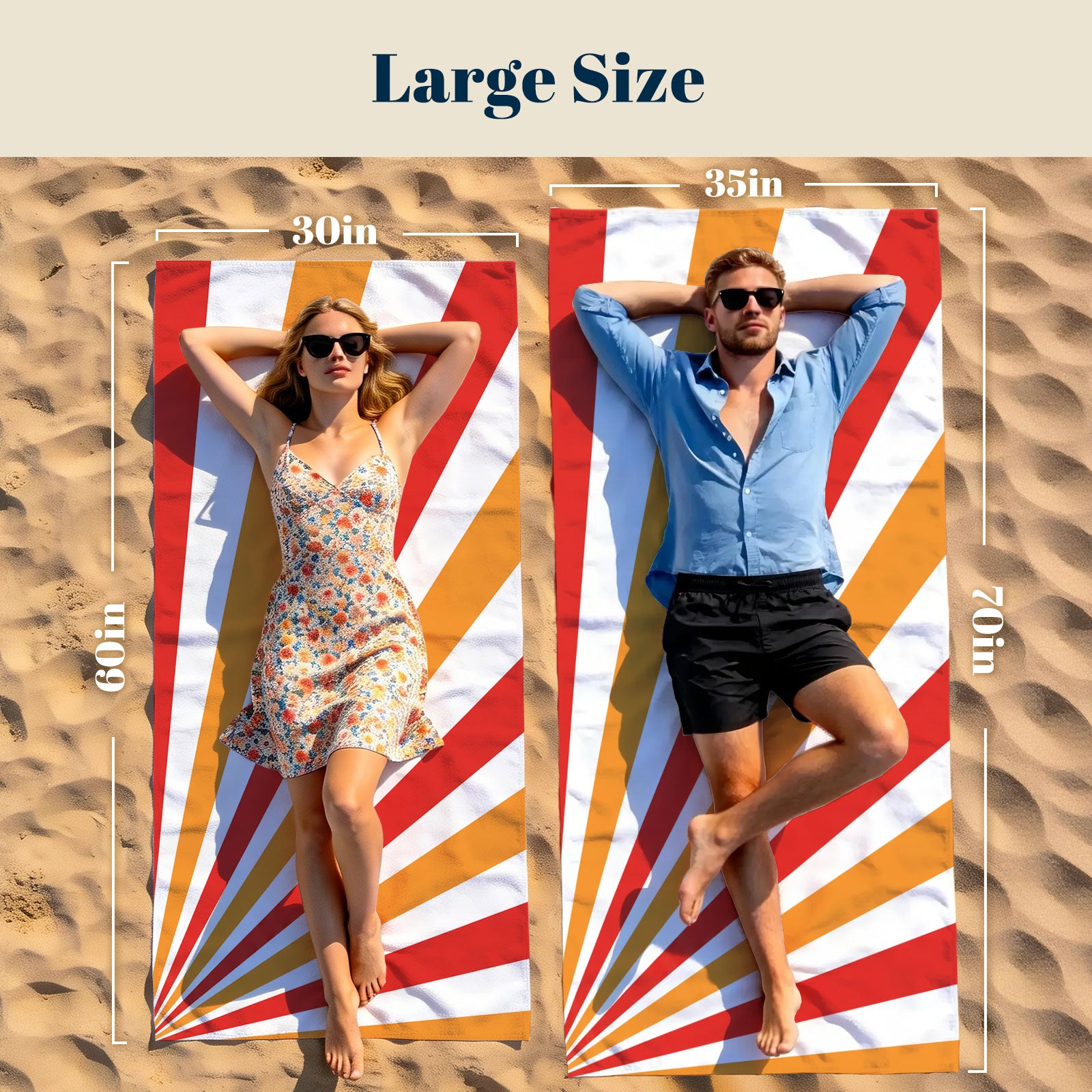Retro Geometric Beach Towel Quick Dry Microfiber Summer Vacation Gift