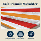 Retro Geometric Beach Towel Quick Dry Microfiber Summer Vacation Gift
