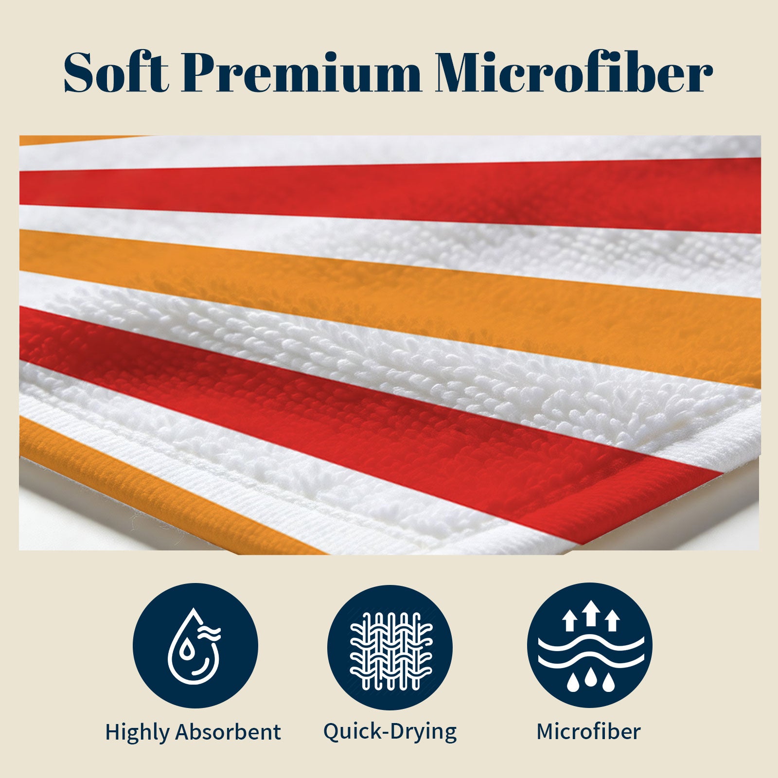 Retro Geometric Beach Towel Quick Dry Microfiber Summer Vacation Gift