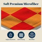 Retro Geometric Beach Towel Quick Dry Microfiber Summer Vacation Gift