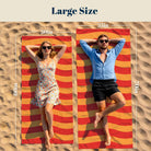 Retro Geometric Beach Towel Quick Dry Microfiber Summer Vacation Gift