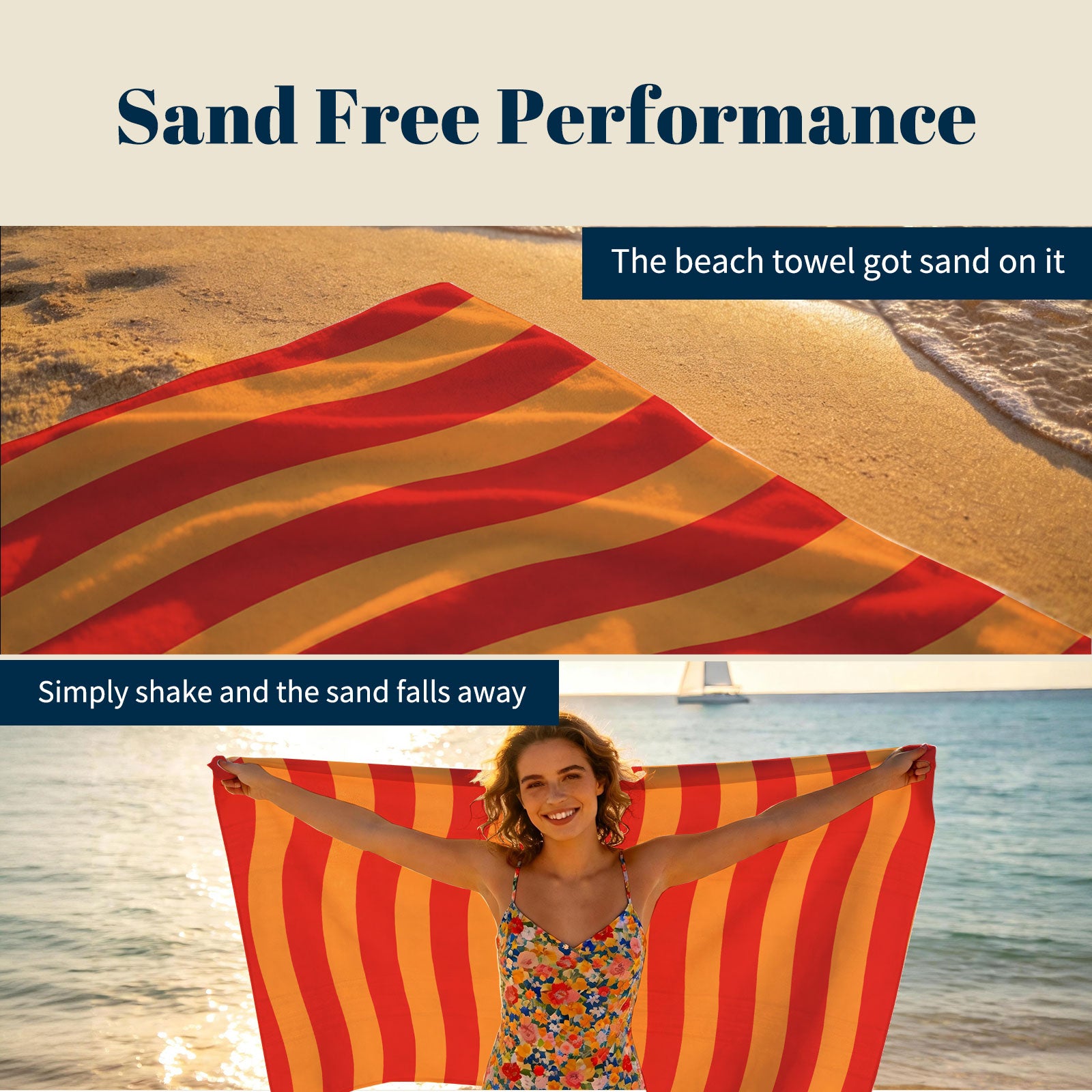 Retro Geometric Beach Towel Quick Dry Microfiber Summer Vacation Gift