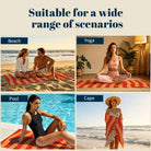 Retro Geometric Beach Towel Quick Dry Microfiber Summer Vacation Gift