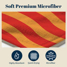 Retro Geometric Beach Towel Quick Dry Microfiber Summer Vacation Gift