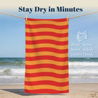 Retro Geometric Beach Towel Quick Dry Microfiber Summer Vacation Gift