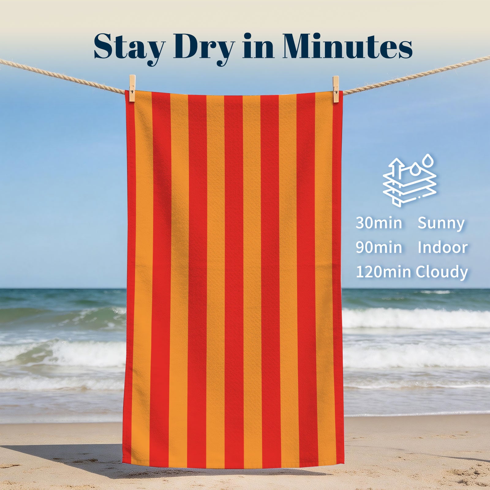 Retro Geometric Beach Towel Quick Dry Microfiber Summer Vacation Gift
