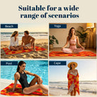 Retro Geometric Beach Towel Quick Dry Microfiber Summer Vacation Gift
