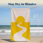 Abstract Scenery Beach Towel Modern Minimalist Microfiber Summer Gift