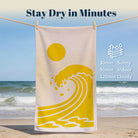 Abstract Scenery Beach Towel Modern Minimalist Microfiber Summer Gift