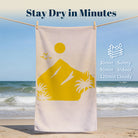 Abstract Scenery Beach Towel Modern Minimalist Microfiber Summer Gift