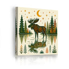 Geometric Animal Canvas Wall Art Southwestern Rustic Wood Decor Gift