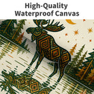 Geometric Animal Canvas Wall Art Southwestern Rustic Wood Decor Gift