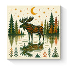 Geometric Animal Canvas Wall Art Southwestern Rustic Wood Decor Gift