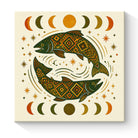 Geometric Animal Canvas Wall Art Southwestern Rustic Wood Decor Gift
