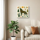 Geometric Animal Canvas Wall Art Southwestern Rustic Wood Decor Gift