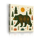 Geometric Animal Canvas Wall Art Southwestern Rustic Wood Decor Gift
