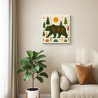 Geometric Animal Canvas Wall Art Southwestern Rustic Wood Decor Gift