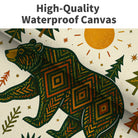 Geometric Animal Canvas Wall Art Southwestern Rustic Wood Decor Gift