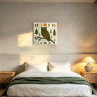 Geometric Animal Canvas Wall Art Southwestern Rustic Wood Decor Gift