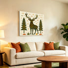 Geometric Animal Canvas Wall Art Southwestern Rustic Wood Decor Gift