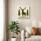 Geometric Animal Canvas Wall Art Southwestern Rustic Wood Decor Gift