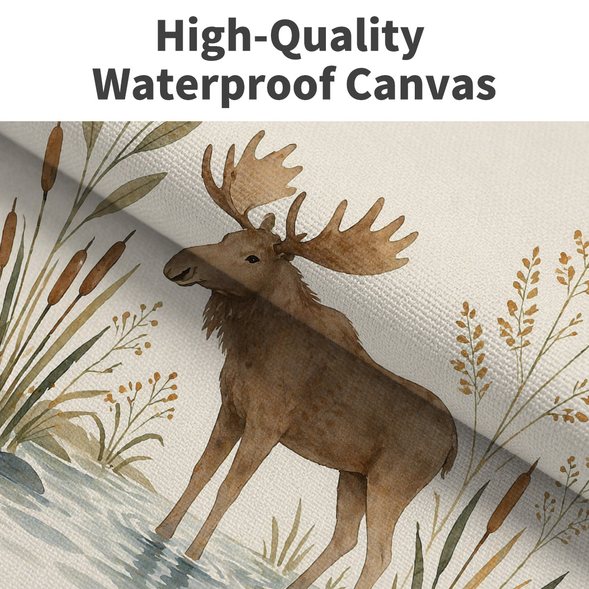 Watercolor Woodland Animal Framed Canvas Wall Art Nursery Decor Gift