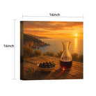 Mediterranean Sunset Canvas Art Collection Rustic Framed Home Decor Gift Series 2
