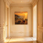 Mediterranean Sunset Canvas Art Collection Rustic Framed Home Decor Gift Series 2