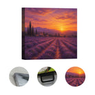 Sunset Landscape Canvas Wall Art Rustic Framed Home Decor Gift