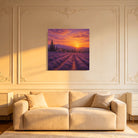 Sunset Landscape Canvas Wall Art Rustic Framed Home Decor Gift