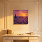 Sunset Landscape Canvas Wall Art Rustic Framed Home Decor Gift