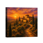Mediterranean Sunset Canvas Art Collection Rustic Framed Home Decor Gift Series 2