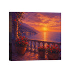 Sunset Landscape Canvas Wall Art Rustic Framed Home Decor Gift