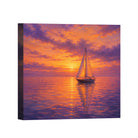 Sunset Landscape Canvas Wall Art Rustic Framed Home Decor Gift