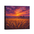 Sunset Landscape Canvas Wall Art Rustic Framed Home Decor Gift
