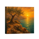 Sunset Landscape Canvas Wall Art Rustic Framed Home Decor Gift