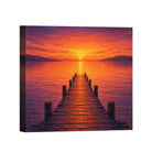 Sunset Coastal Canvas Wall Art Collection Rustic Framed Home Decor Gift
