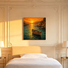 Coastal Sunset Canvas Art Collection Rustic Framed Home Decor Gift