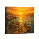 Coastal Sunset Canvas Art Collection Rustic Framed Home Decor Gift