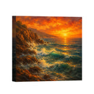 Coastal Sunset Canvas Art Collection Rustic Framed Home Decor Gift