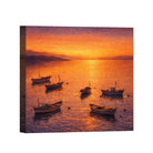 Coastal Sunset Canvas Art Collection Rustic Framed Home Decor Gift