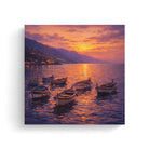 Mediterranean Sunset Canvas Art Collection Rustic Framed Home Decor Gift