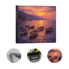Mediterranean Sunset Canvas Art Collection Rustic Framed Home Decor Gift