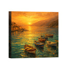 Mediterranean Sunset Canvas Art Collection Rustic Framed Home Decor Gift
