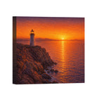 Mediterranean Sunset Canvas Art Collection Rustic Framed Home Decor Gift