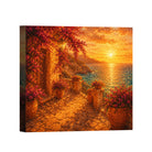 Mediterranean Sunset Canvas Art Collection Rustic Framed Home Decor Gift